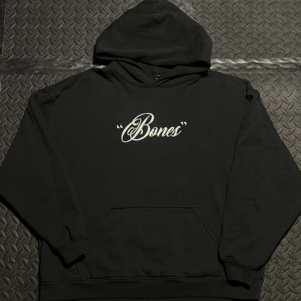 UFC Jon Bones Jones Script Black Hoodie Men's Size XL